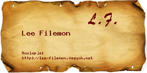 Lee Filemon névjegykártya